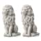 Glitzhome® 20.75" MGO White Guardian Lion Sitting Statue